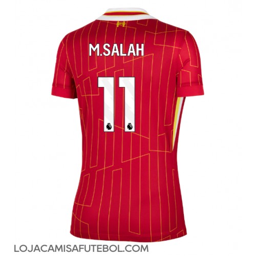 Camisa de Futebol Liverpool Mohamed Salah #11 Equipamento Principal Mulheres 2024-25 Manga Curta